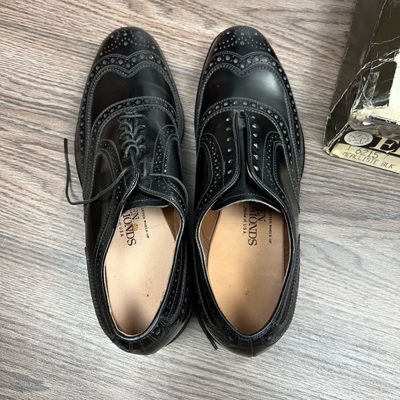 NEW Allen Edmonds McAllister Black Wingtip Oxfords 7 D main image 7